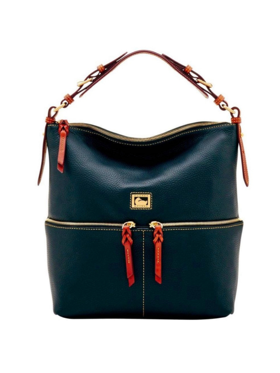 Dooney & Bourke Handbags - Dooney & Bourke Dillen Pocket Sac Shoulder Bag Black British Tan